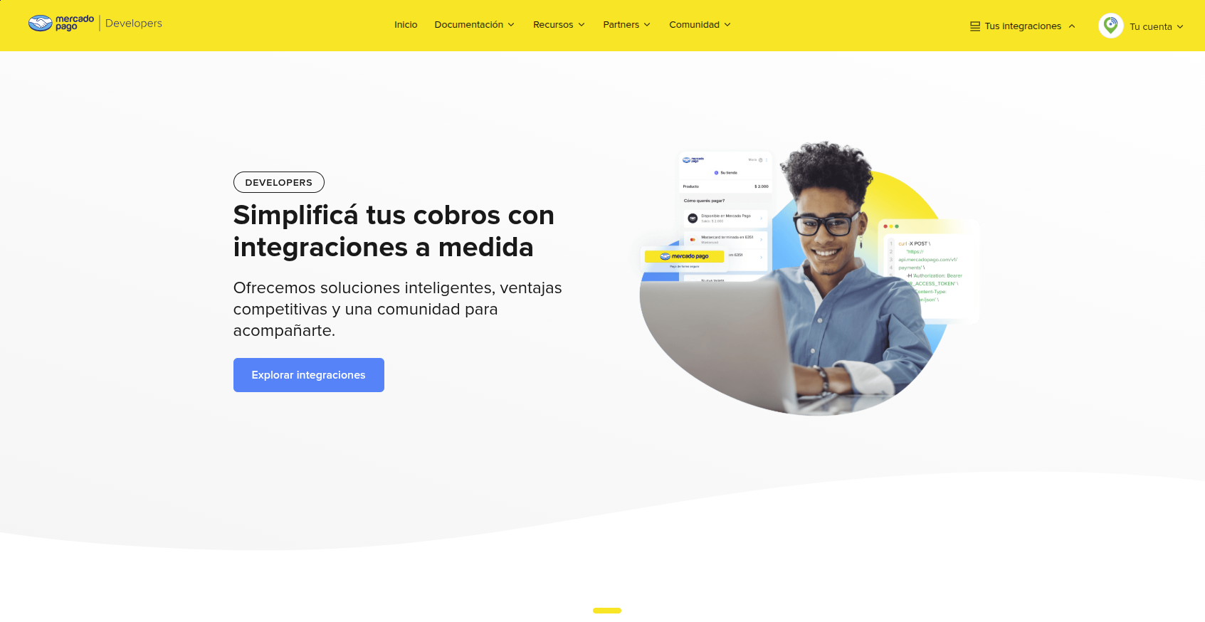 Acceder a la sección Integraciones en Mercado Pago